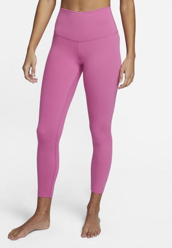Leggings i 7/8-längd med hög midja Nike Yoga Dri-FIT för kvinnor - Rosa