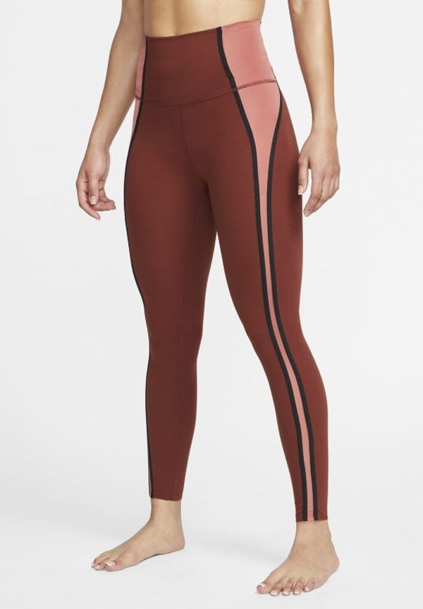 Leggings i 7/8-längd Nike Yoga Dri-FIT Luxe med hög midja för kvinnor - Brun