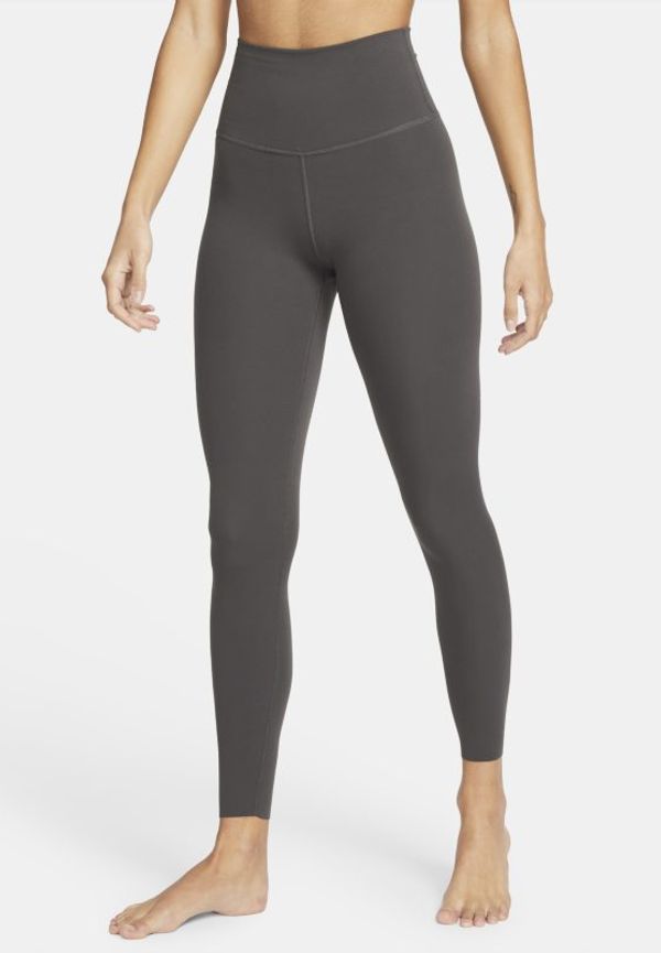 Leggings Infinalon i 7/8-längd med hög midja Nike Yoga Dri-FIT Luxe för kvinnor - Brun