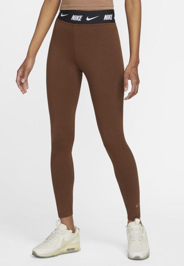 Leggings med hög midja Nike Sportswear Club för kvinnor - Brun