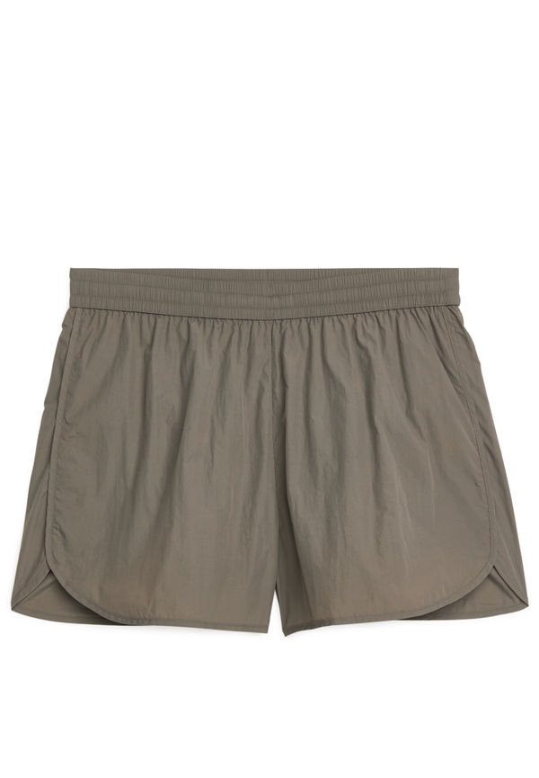 Lightweight Nylon Shorts - Beige
