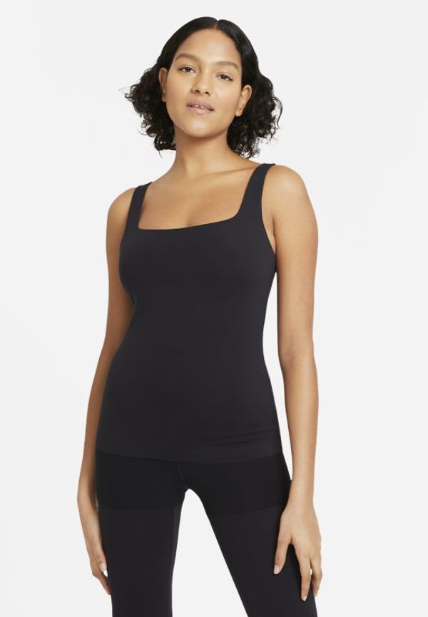 Linne med inbyggd BH Nike Yoga Luxe för kvinnor - Svart