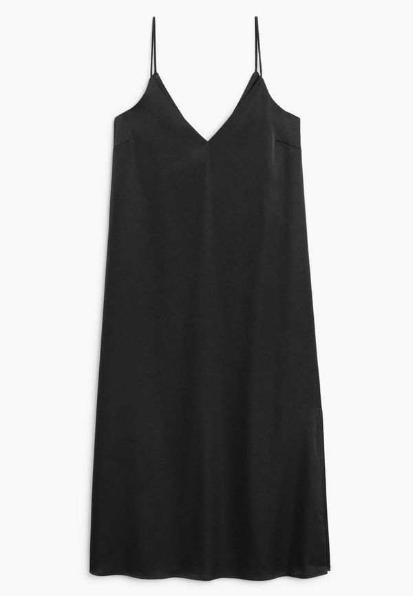 Long slip dress - Black