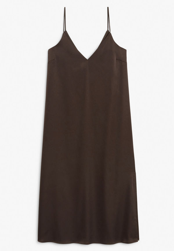 Long slip dress - Brown