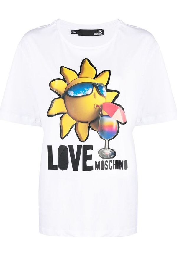 Love Moschino - T-shirts - Vit - Dam - Storlek: Xs,S,M