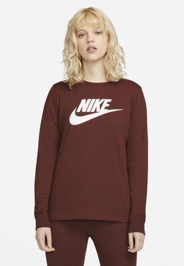 Långärmad T-shirt Nike Sportswear för kvinnor - Brun