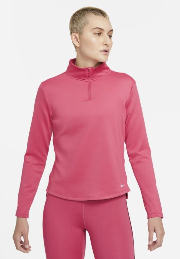 Långärmad tröja med halv dragkedja Nike Therma-FIT One för kvinnor - Rosa