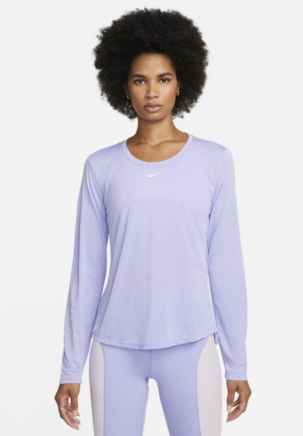 Långärmad tröja med standardpassform Nike Dri-FIT One för kvinnor - Lila