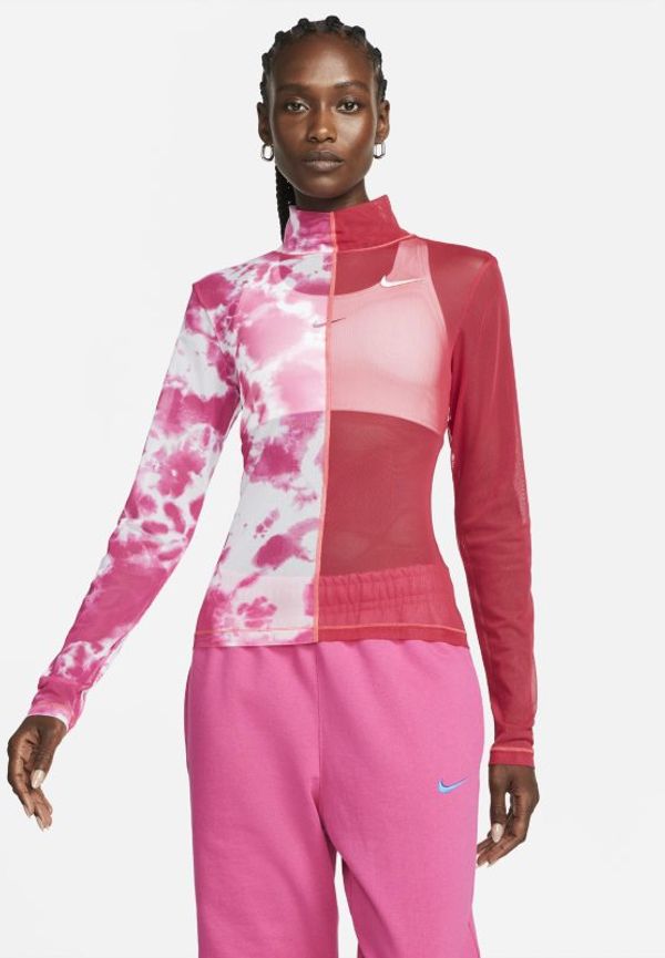 Långärmad tröja Nike Sportswear Patchwork för kvinnor - Röd