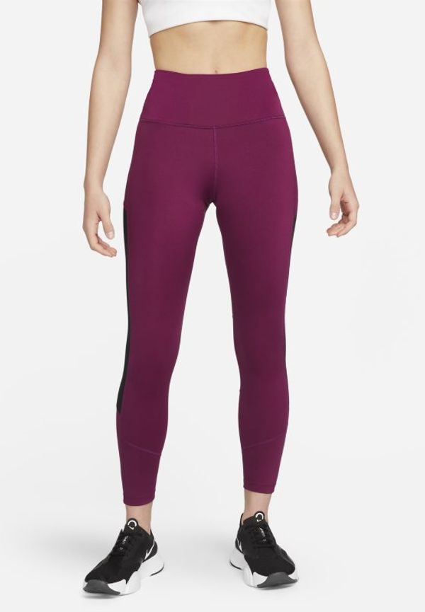 Löparleggings i 7/8-längd med hög midja och ficka Nike Air Dri-FIT för kvinnor - Röd
