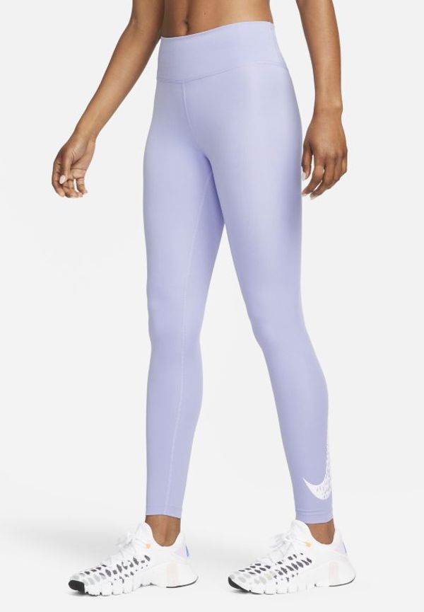 Löparleggings Nike Dri-FIT Swoosh Run i 7/8-längd med medelhög midja för kvinnor - Lila
