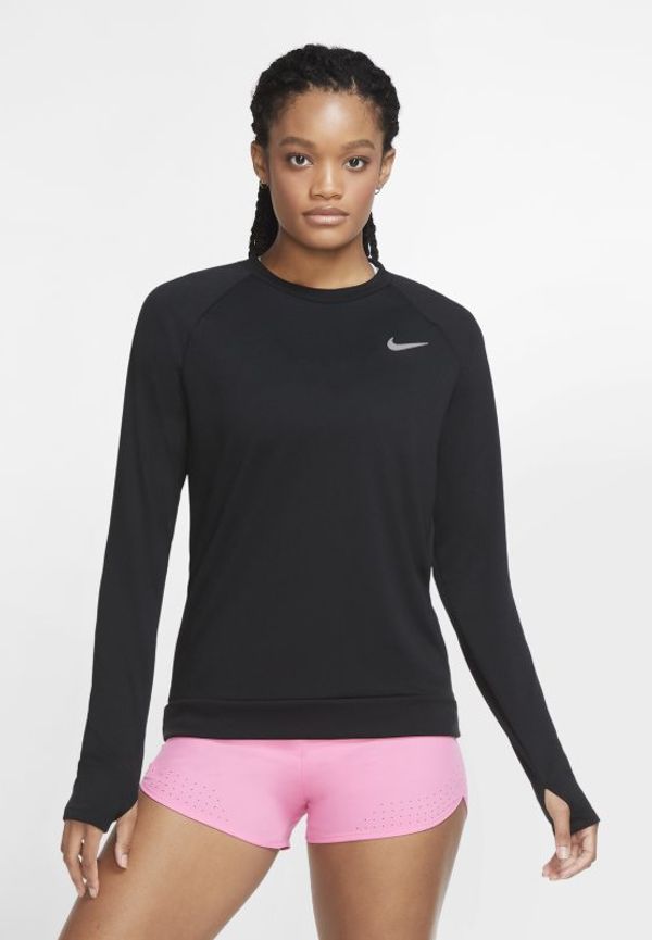 Löpartröja med rund hals Nike Pacer för kvinnor - Svart