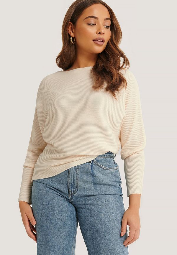 MANGO Stickad Tröja - Offwhite
