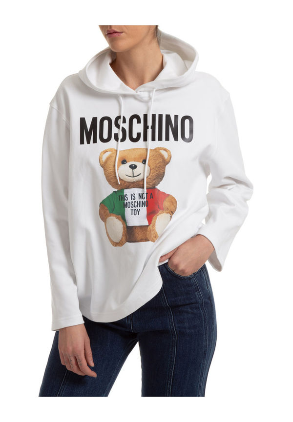 Moschino - Hoodies - Vit - Dam - Storlek: 2XS