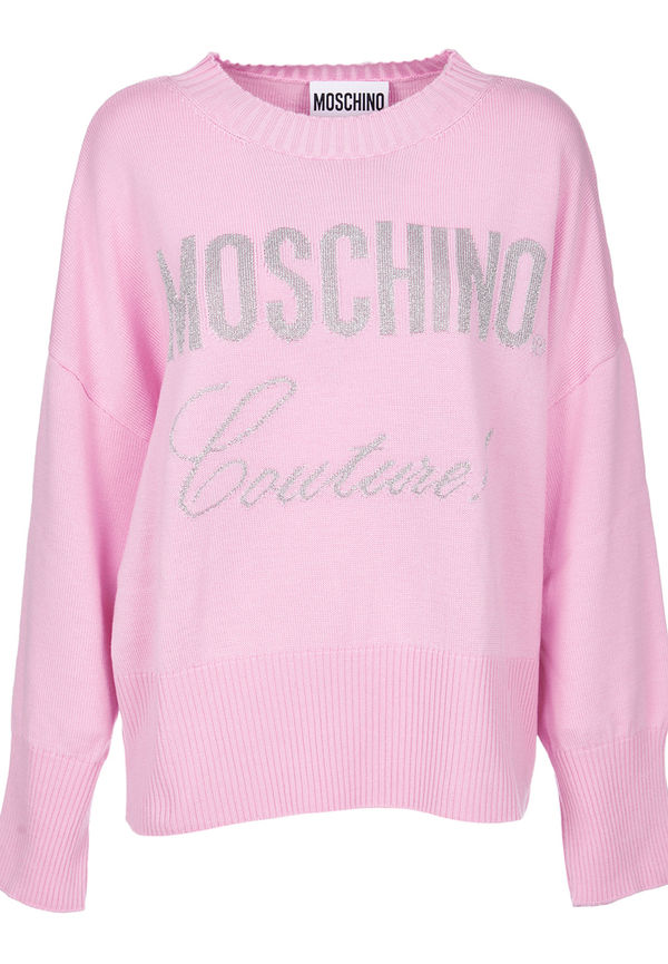 Moschino - Stickade tröjor & koftor - Rosa - Dam - Storlek: 3XS