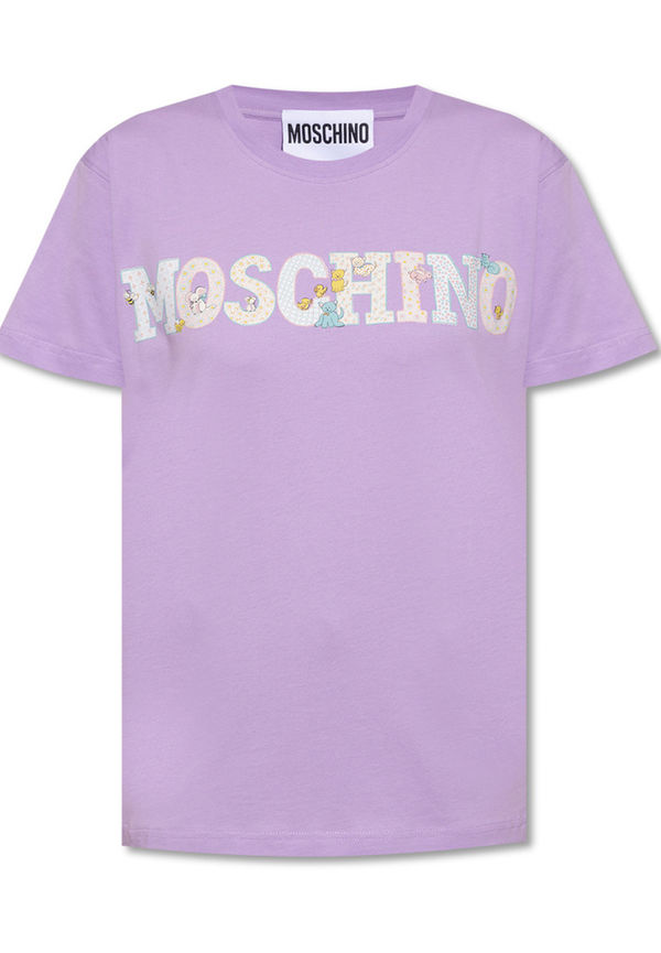 Moschino - T-shirts - Lila - Dam - Storlek: XS
