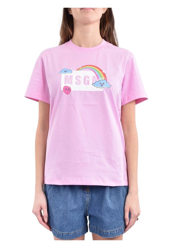 Msgm - T-shirts - Rosa - Dam - Storlek: M