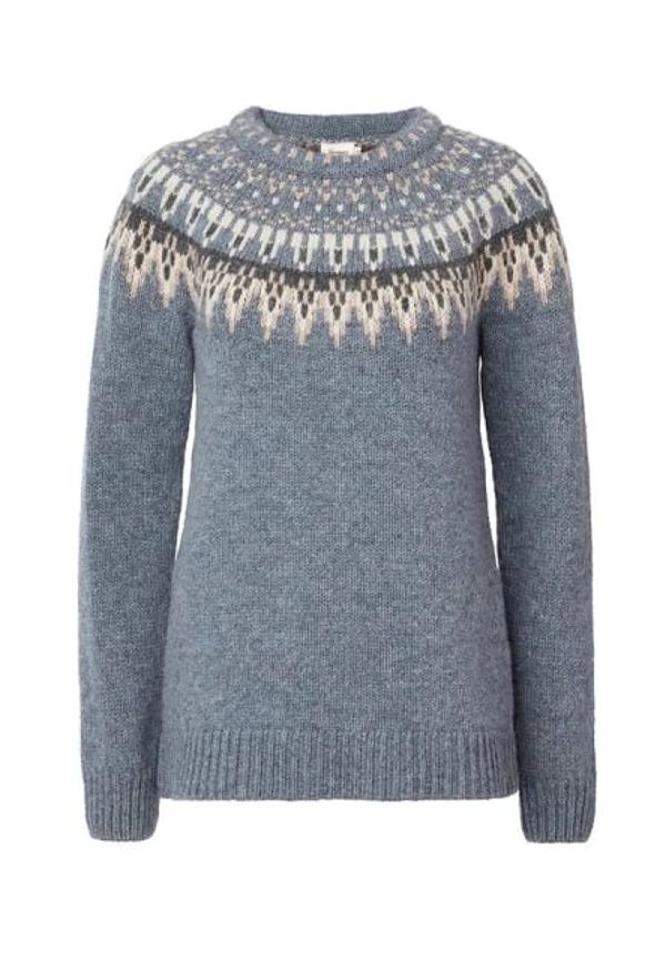 Mönsterstickad Jumper - Veda Lightblue