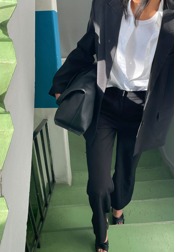 NA-KD Classic Recycled oversized skräddarsydd blazer för män - Black