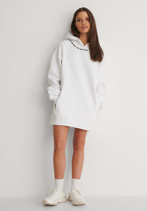 NA-KD Ekologisk hoodie - White