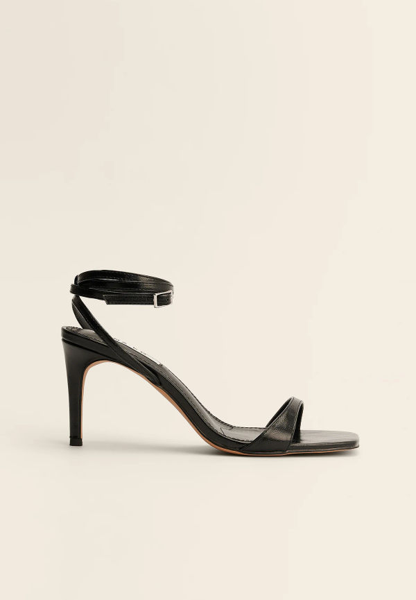 NA-KD Shoes Glittriga högklackade sandaler - Black