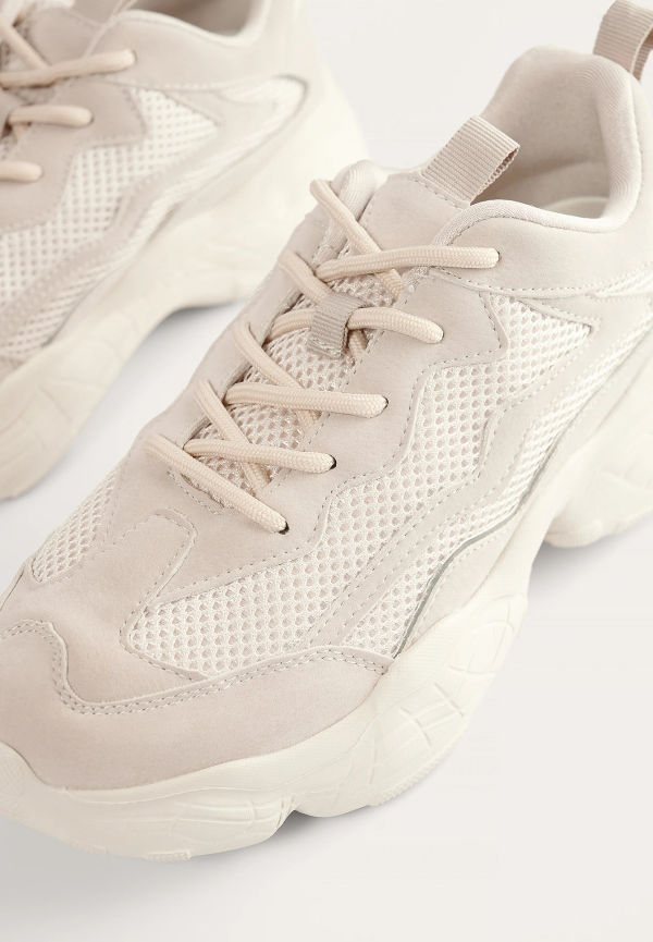NA-KD Shoes Löparsko mer reflexdetaljer - Beige