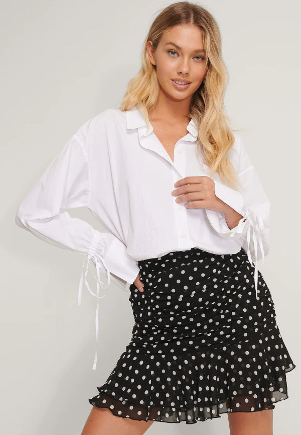 NA-KD Transparent Minikjol - Dotted
