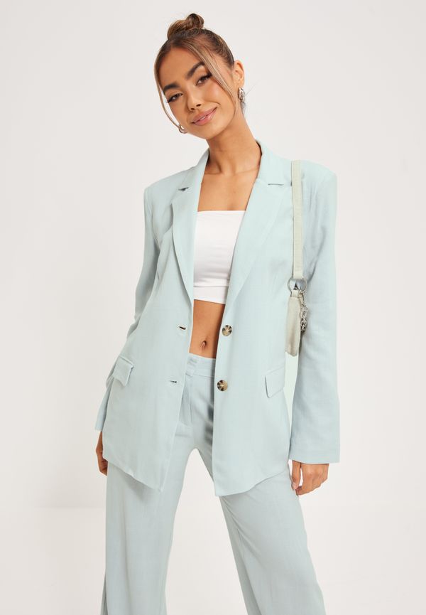 NLY Trend - Kavajer - Ljus Blå - Loose Linen Blazer - Jackor - Suits