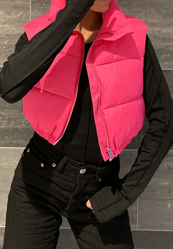 NLY Trend - Västar - Rosa - Cropped Puffer Vest - Jackor - Vests