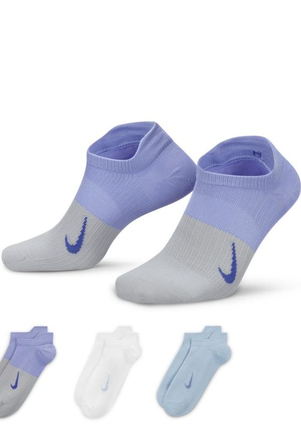 No-show-strumpor Nike Everyday Plus Lightweight för kvinnor (3 par) - Flerfärgade