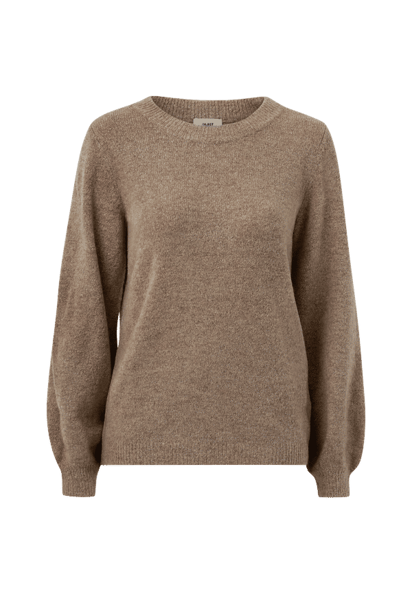 Object - Tröja objEve Nonsia LS Knit Pullover - Brun