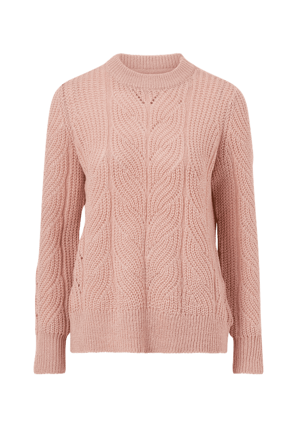 Object - Tröja objNova Stella L/S Knit Pullover - Rosa
