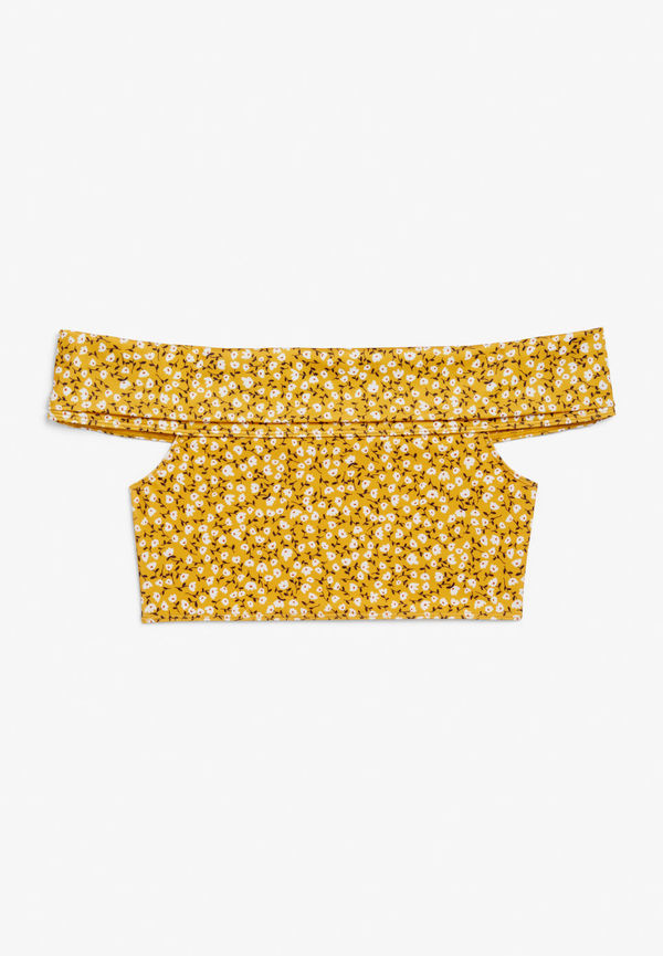 Off-the-shoulder bikini top - Yellow