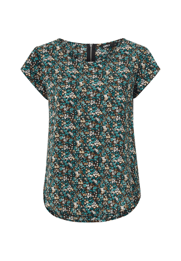 Only - Blus onlVic SS Aop Top - Grön