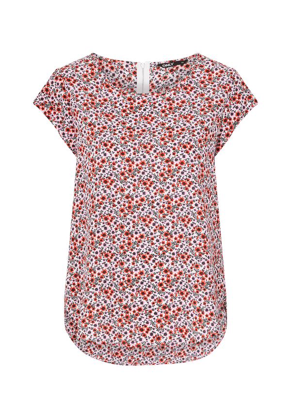 Only - Blus onlVic SS Aop Top - Vit