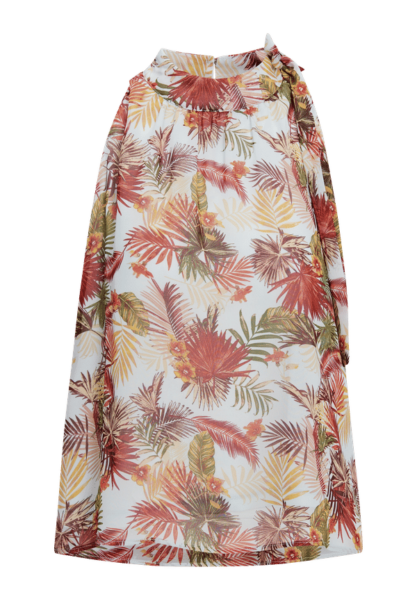 Only - onqCORRIE S/L DRAPY TIE TOP WVN - Blå