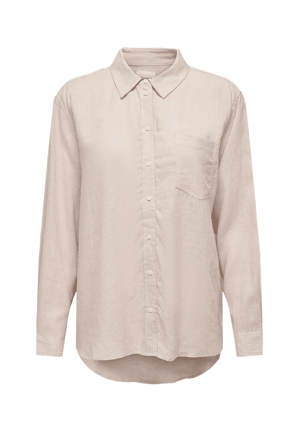 Only - Skjorta onlTokyo L/S Linen Blend Shirt - Beige