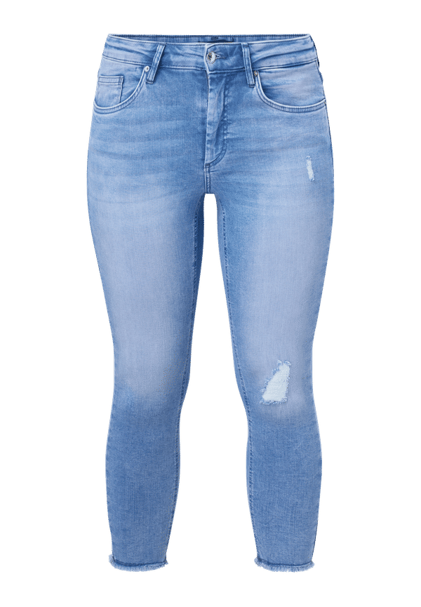 Only Carmakoma - Jeans carWilly Life Reg Sk Ankle Raw Rea434 - Blå