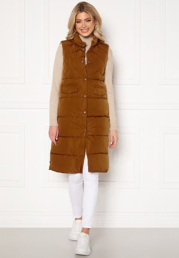 ONLY Stacy Quilted Waistcoat Toasted Coconut S