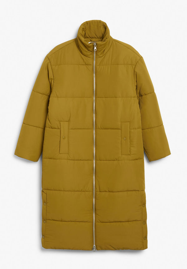 Oversized puffer coat - Yellow