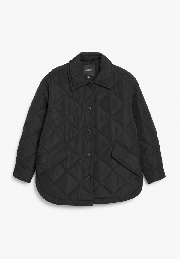 Oversized quilted jacket - Black