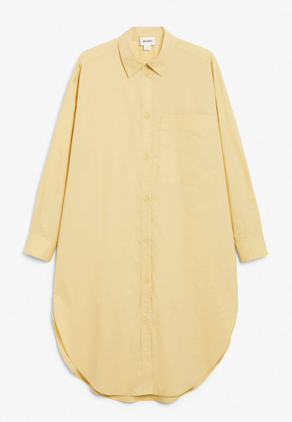 Oversized shirt dress - Yellow