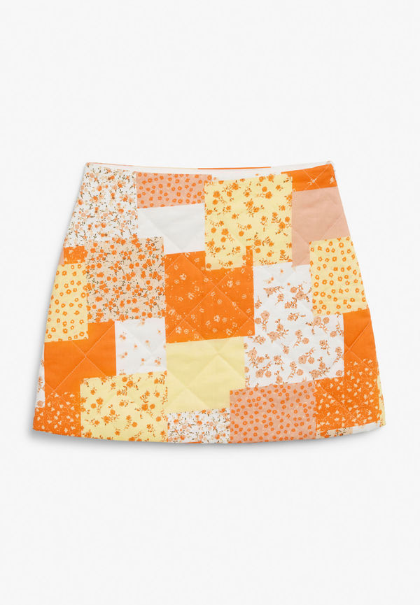Padded short skirt - Orange