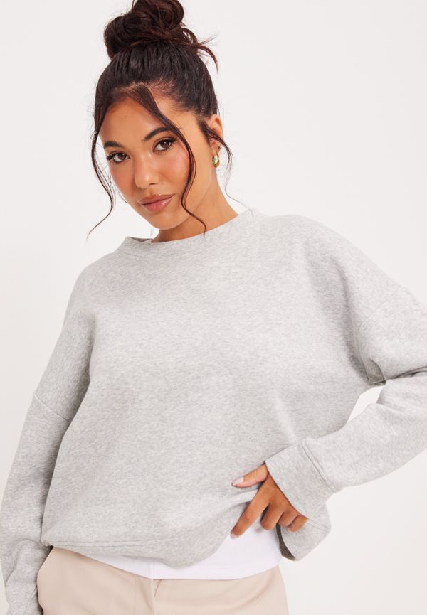 Pieces - Sweatshirts - Light Grey Melange - Pcchilli Ls Sweat Noos Bc - Tröjor - sweatshirts