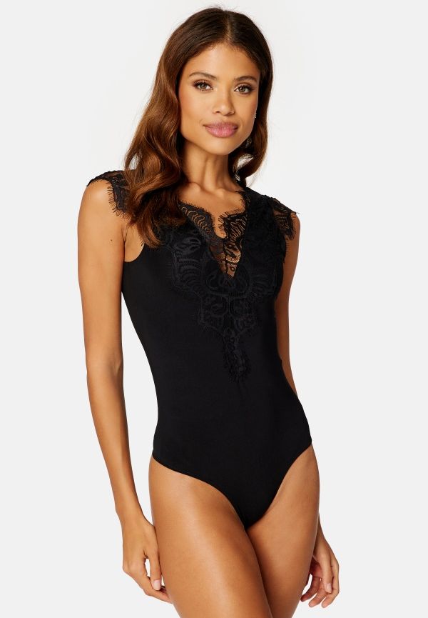 Pieces Ilu Bodystocking Black M