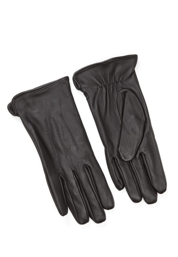 Pieces Nellie Leather Glove Black S