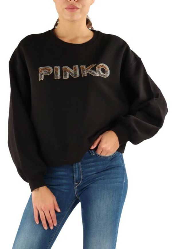 Pinko - Hoodies - Svart - Dam - Storlek: M