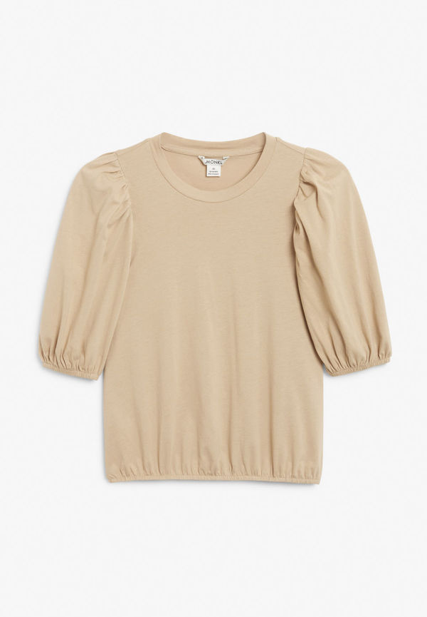 Puff sleeve top - Beige