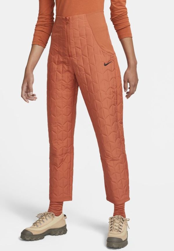 Quiltad vävd byxa med hög midja Nike Sportswear Essentials för kvinnor - Orange