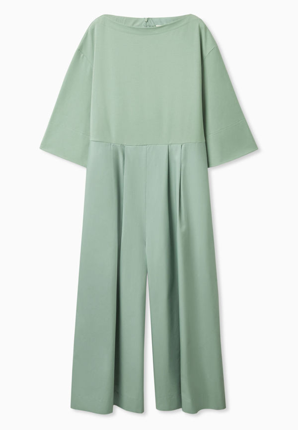 RELAXED-FIT PLEATED JUMPSUIT